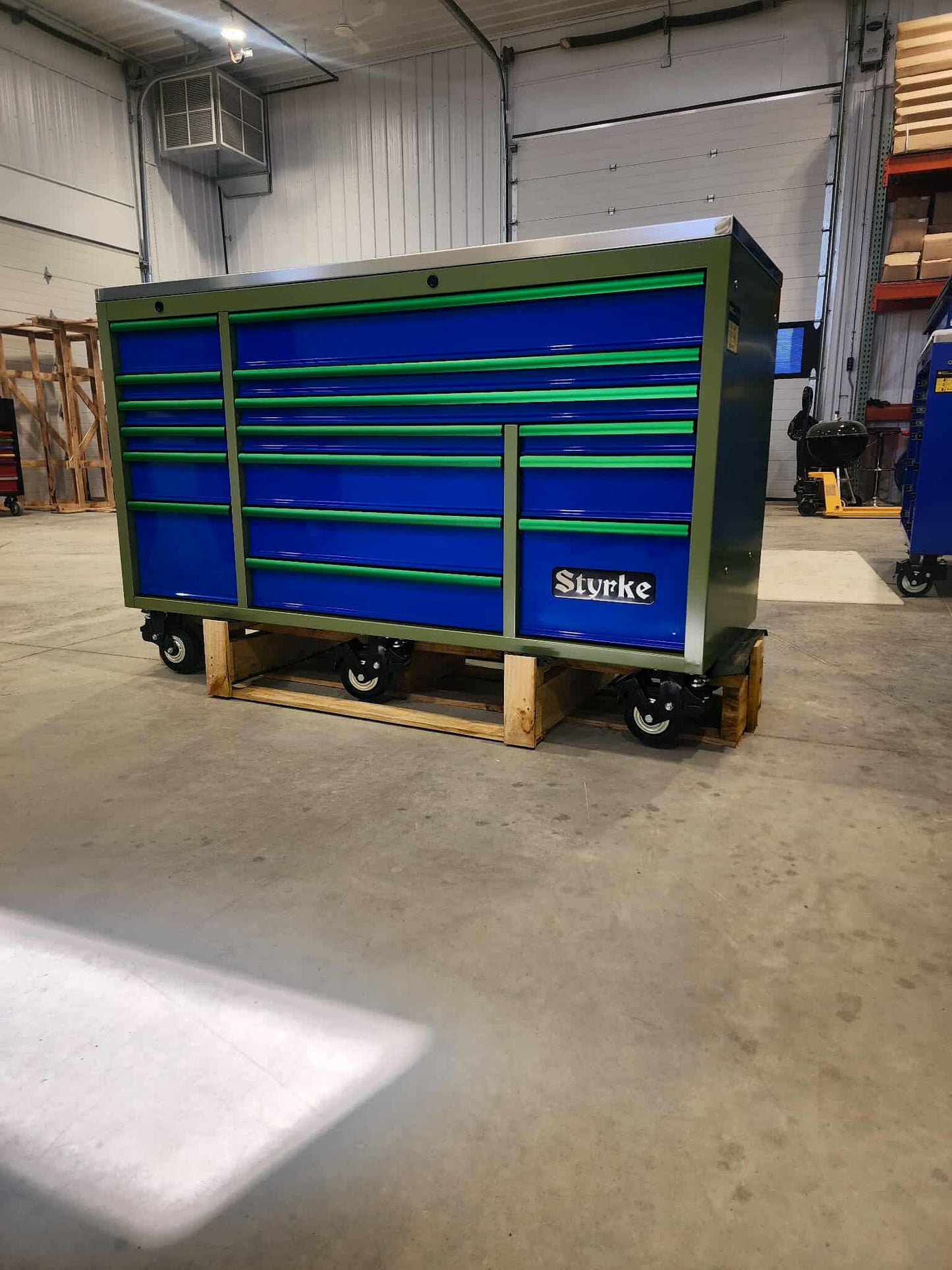 72" Tool Chest - Matte Olive/Blue/Green