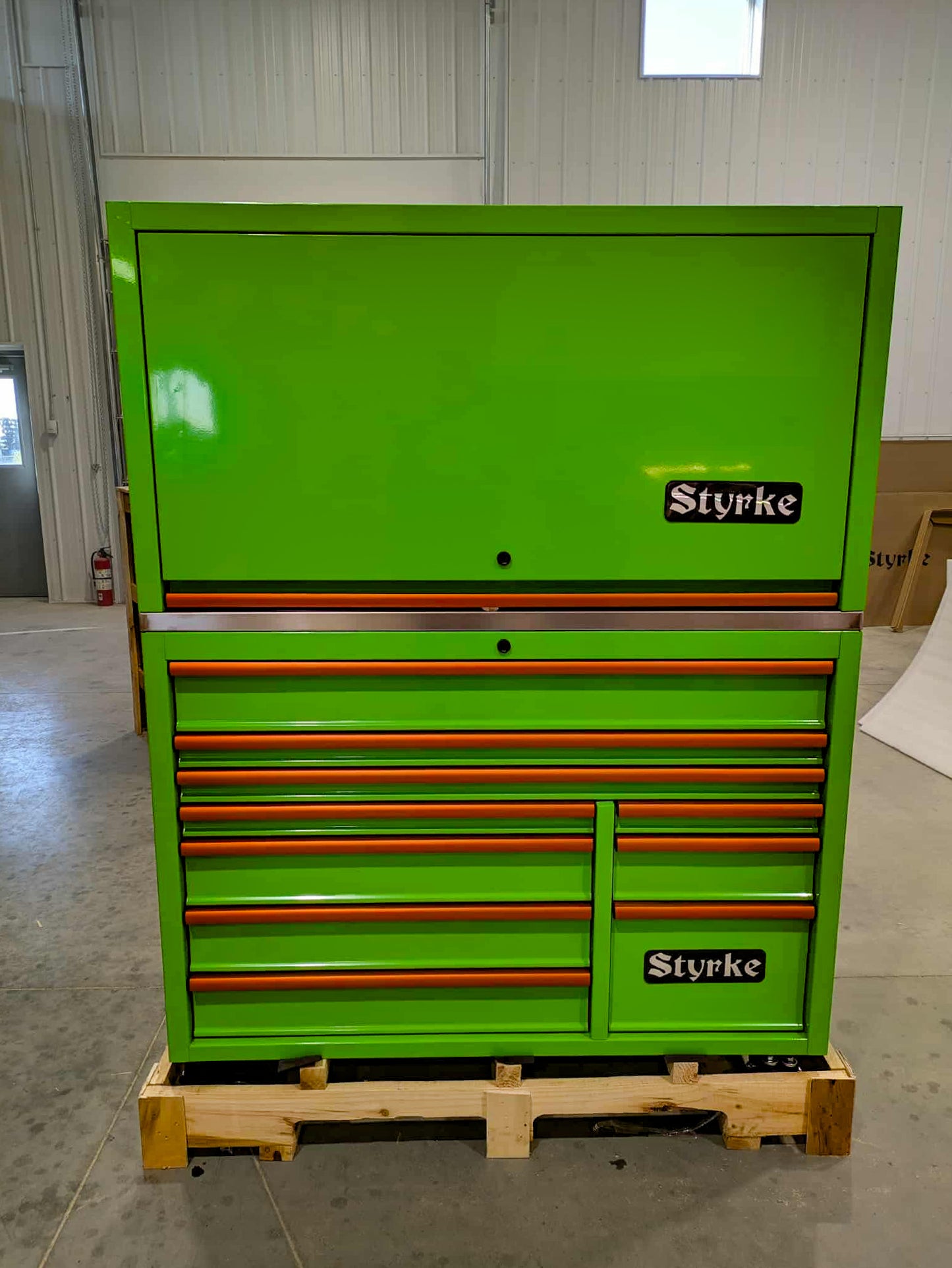 54" Tool Chest and Hutch - Lime/Lime/Copper