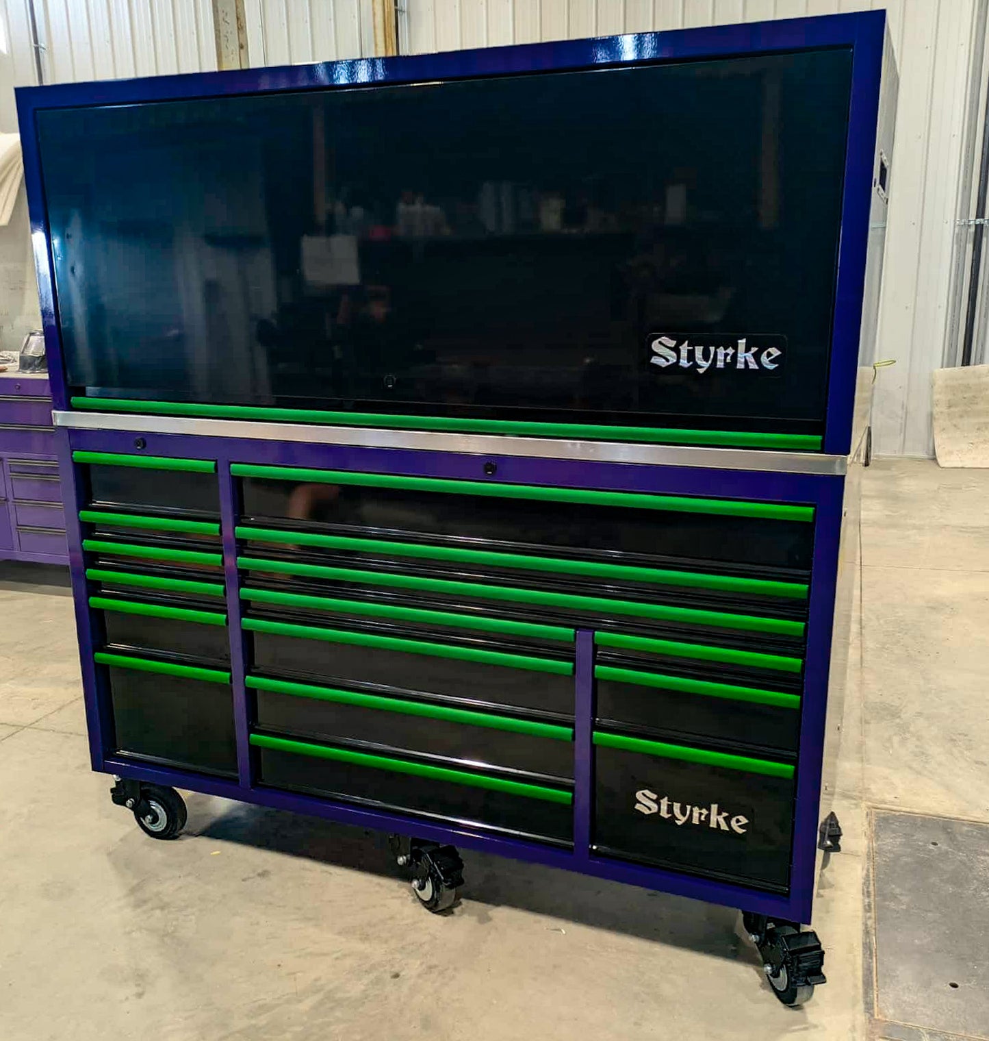 72" HUTCH ONLY (No Chest) - Purple/Black/Green