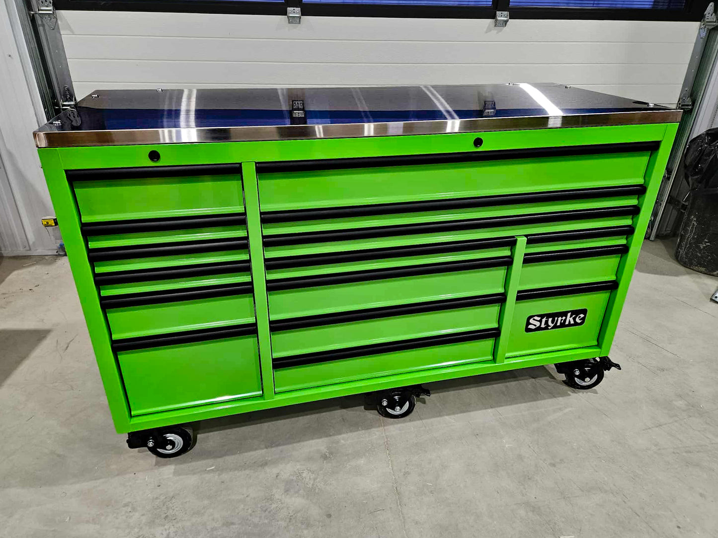 72" Tool Chest with Power Drawer - Lime/Lime/Black