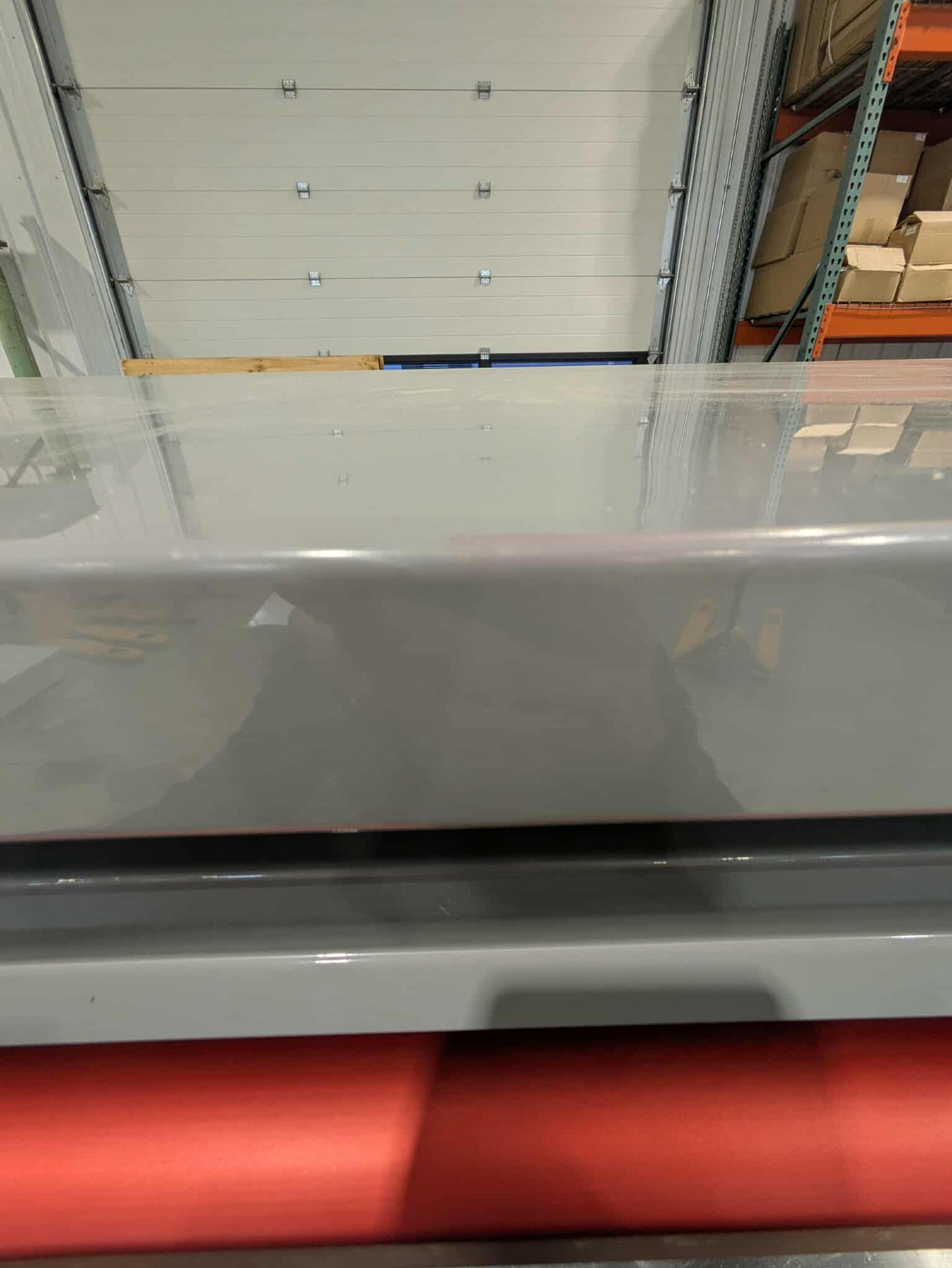 *USED* 72" Chest and Hutch (Grey/Grey/Red)